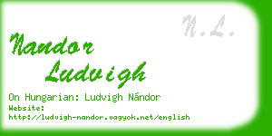 nandor ludvigh business card